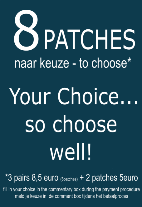 8 kniestukken naar keuze