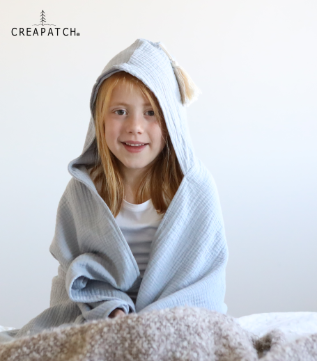 Bathcape I Cool gray I  100% organic cotton