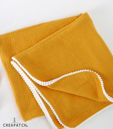 Muslin swaddle I Butterscotch I  100% organic cotton